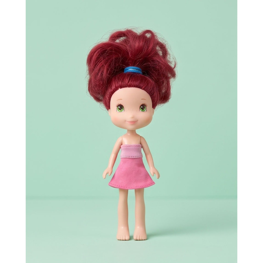 Strawberry Shortcake Y2K Cherry Cuddler 5.5 Inch Mini‎ Doll Pink Dress Red Hair
